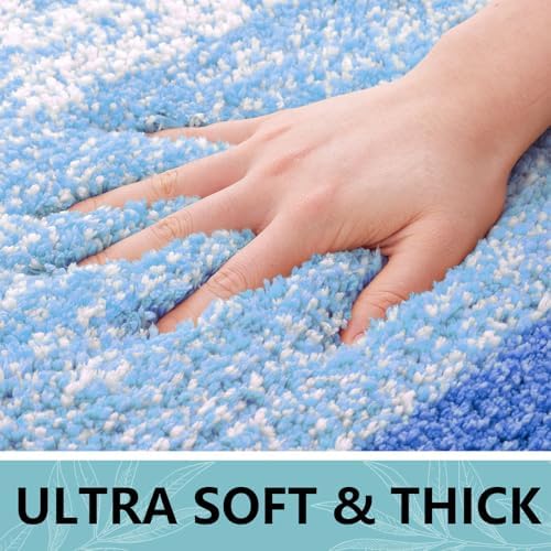 Arotive Microfiber Bathroom Rugs, Shaggy Soft Absorbent Bath Rug, 30x20