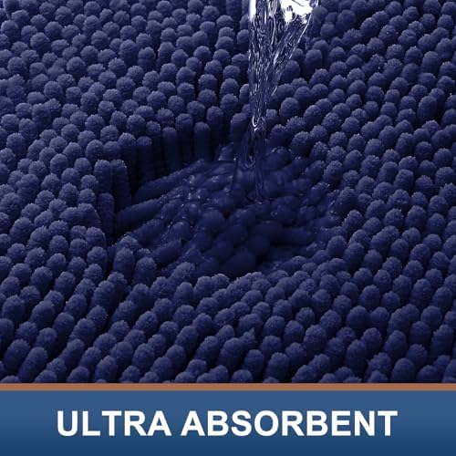 Smiry Bathroom Rugs 96X24, Luxury Chenille Extra Soft Absorbent Bath Mat