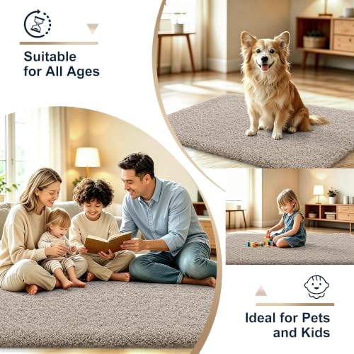 OLANLY Microfiber Bathroom Runner Rugs 59x24, Ultra Soft Bath Mat, Greige