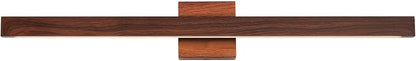 Bathroom Vanity Light 32 Inch, 26W Dimmable 5CCT LED Bathroom Light Fixture Over Mirror Brown Wood Finish Vanity Lighting Fixture Bar with Up & Down Lighting for Restroom Bedroom