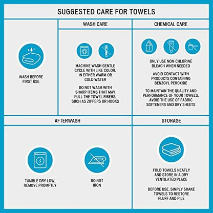 Madison Park Organic Cotton Bath Towel Set Absorbent, 6 Piece, Navy