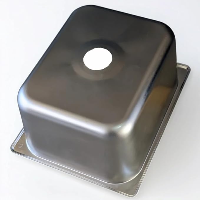1-Compartment Drop-in Stainless Steel RV Sink Kit, 12.75x10.5x6 inches, with Strainer