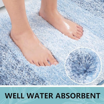 Arotive Microfiber Bathroom Rugs, Shaggy Soft Absorbent Bath Rug, 47x20