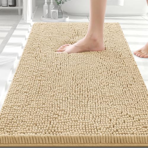 Smiry Bathroom Rugs 30X20, Luxury Chenille Extra Soft Absorbent Bath Mat