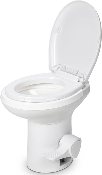 YITAMOTOR RV Toilet, Gravity Flush Toilet with Foot Pedal Flush, High Low Profile Gravity Camper Toilet for or RV, Trailer, Car, Motorhome, Caravan Trip | Gravity Flush Toilet with Foot Pedal Flush, High Low Profile Gravity Camper Toilet for or RV, Tra...