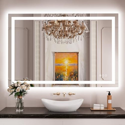 JISOSO LED Bathroom Mirror, Bathroom Vanity Mirror, 48"x32"