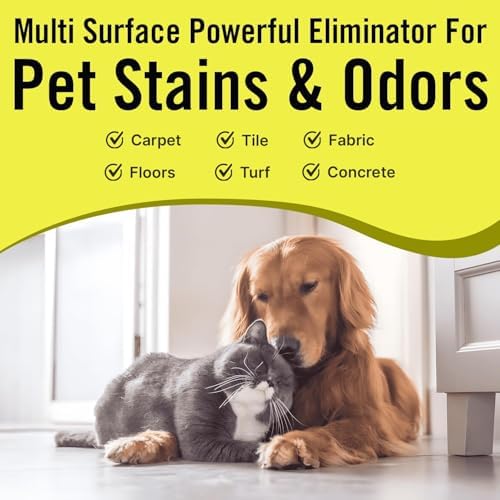 Multi-Purpose Probiotic Enzyme Citrus Cleaner, 1/2 Gallon (64 oz.) - Pet Stain and Odor Remover - Concentrated - Professional & Home Strength Drains, Floors, Bathrooms, Toilets Trash Can, Made in USA
