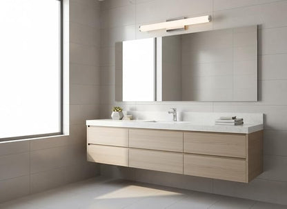 24 Inch Modern LED Vanity Light, Polished Chrome Bathroom Lighting Fixture, 3000K Warm White Light Bar for Mirror (22W, 1760Lumens, CRI>90, ETL Listed)