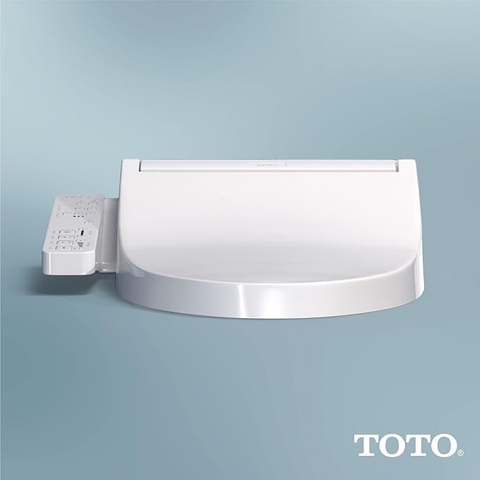 TOTO® WASHLET® KC2 Electronic Bidet Toilet Seat with Heated Seat and SoftClose Lid, Elongated, Cotton White - SW3024#01