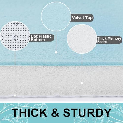 Smiry Memory Foam Bath Mat 24x16, Extra Soft and Absorbent Bathroom Rugs