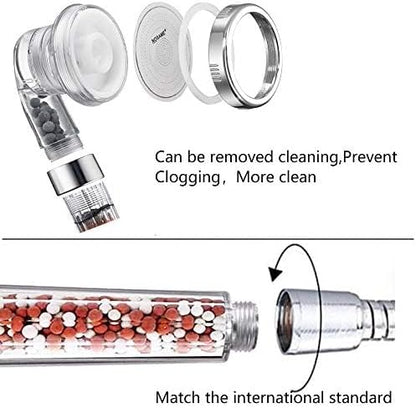 Nosame Shower Head, Filter Filtration High Pressure Water Saving 3 Mode Function Spray Handheld Showerheads 1.6 GPM for Dry Hair & Skin SPA | Filter Filtration High Pressure Water Saving 3 Mode Function Spray Handheld Showerheads 1.6 GPM for Dry Hair &...
