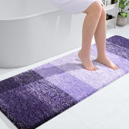 OLANLY Bathroom Runner Rug 59x20, Extra Soft Absorbent Microfiber Bath Rugs
