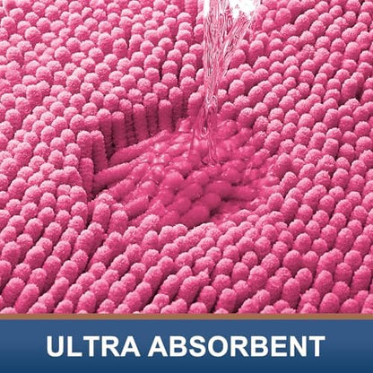 Smiry Bathroom Rugs 36X24, Luxury Chenille Extra Soft Absorbent Bath Mat