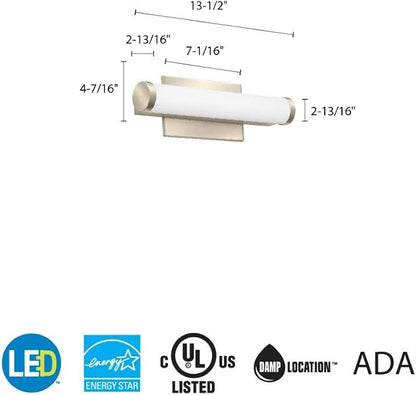 Lithonia Lighting FMVCCLS 12IN MVOLT 30K35K40K 90CRI BN M6 Vanity Fixture, 12-Inch, Brushed Nickel