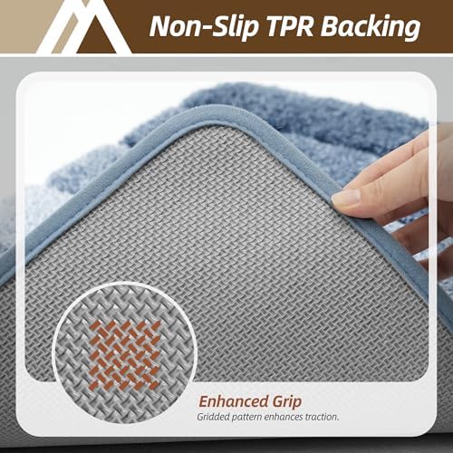 COSY HOMEER Toilet Rugs U-Shaped 24"x20", Ultra Soft Absorbent Bath Mat