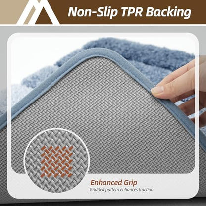 COSY HOMEER Toilet Rugs U-Shaped 24"x20", Ultra Soft Absorbent Bath Mat