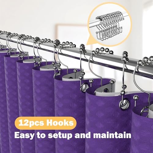 25 PCS Purple Bathroom Accessories Set丨Shower Curtain Bathroom Accessory