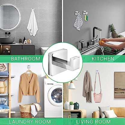 Towel Hooks for Bathrooms, Heavy Duty Stainless Steel Bathroom Hooks
