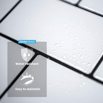 Art3d Peel and Stick Backsplash for Kitchen White Subway (10 Tiles, Thicker Design) | Thickened Design, No Warping, Durable, Self-Adhesive, Sturdy, for Kitchen, Bedroom, Ideal for New Home Buyers, Future Movers