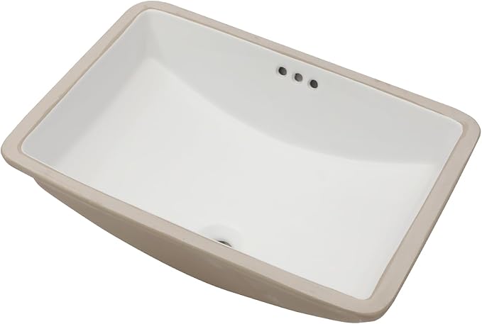 Undermount Bathroom Sink 23''x16'' White Rectangle Bathroom Sink Porcelain Ceramic Sink Vanity Basin Lavatory Sink Vessel Sink