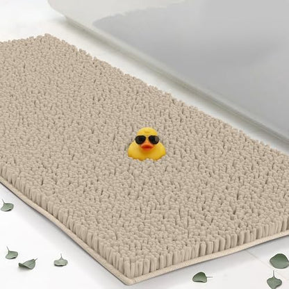 Extra Large Chenille Bath Mats 59"x21", Plush Absorbent Bath Mats Quick Dry, Soft & Machine Washable, Non Slip Carpet for Bathroom, Thick Bathroom Rugs, Shower Restroom Rug Mat, Bathrugs