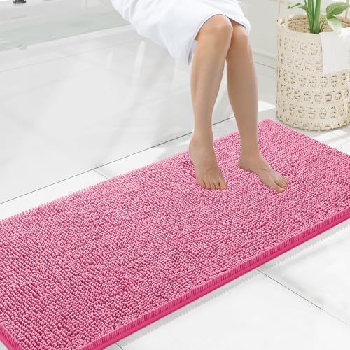 Smiry Bathroom Rugs 59X20, Luxury Chenille Extra Soft Absorbent Bath Mat