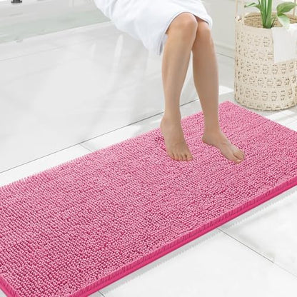 Smiry Bathroom Rugs 59X20, Luxury Chenille Extra Soft Absorbent Bath Mat