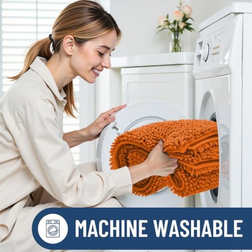 Smiry Bathroom Rugs 30X20, Luxury Chenille Extra Soft Absorbent Bath Mat