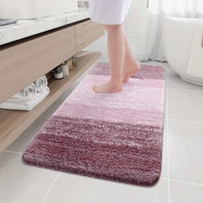 Arotive Microfiber Bathroom Rugs, Shaggy Soft Absorbent Bath Rug, 54x24