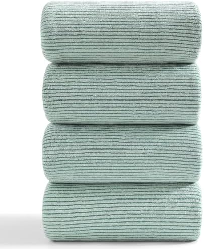 4 Piece Bath Towel Set 35"x70"Oversized Bath Towel for Bathroom Ultra Soft Fluffy Extra Large Bath Sheet Luxury Premium Bathroom Towel Highly Absorbent Quick Dry Shower Towel for Hotel Spa,Green