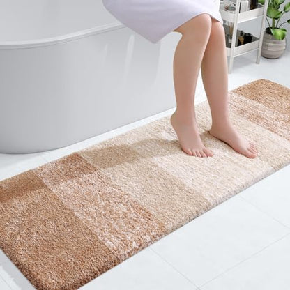 OLANLY Bathroom Runner Rug 59x20, Extra Soft Absorbent Microfiber Bath Rugs