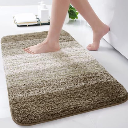 Arotive Microfiber Bathroom Rugs, Shaggy Soft Absorbent Bath Rug, 30x17