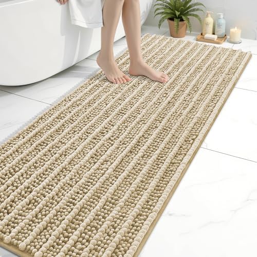 Arotive Bathroom Rugs Mat 70x24, Soft Absorbent Chenille Shaggy Bath Mat