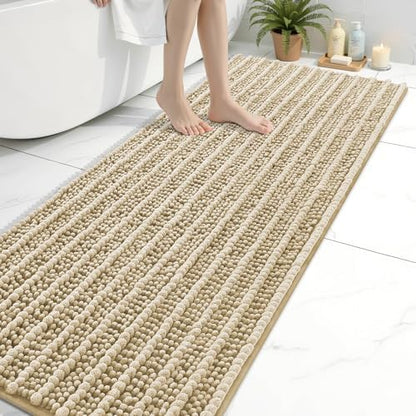 Arotive Bathroom Rugs Mat 70x24, Soft Absorbent Chenille Shaggy Bath Mat