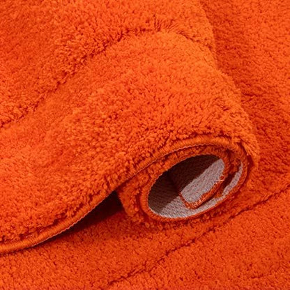 SHACOS Soft Microfiber Orange Bathroom Rugs Sets 2 Pieces 32x20 inch