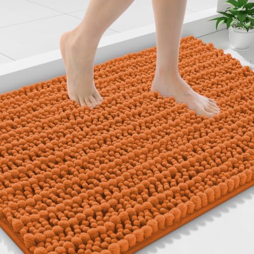 Smiry Bathroom Rugs 36X24, Extra Soft Rubber Backing Chenille Bath Mats