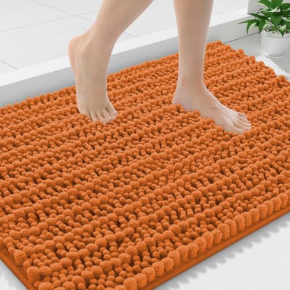 Smiry Bathroom Rugs 36X24, Extra Soft Rubber Backing Chenille Bath Mats