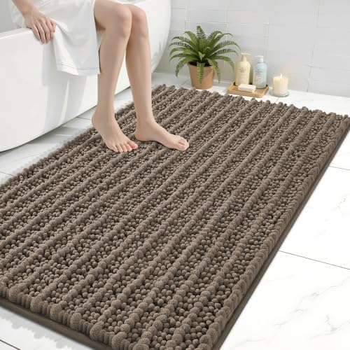 Arotive Bathroom Rugs Mat 40x32, Soft Absorbent Chenille Shaggy Bath Mat