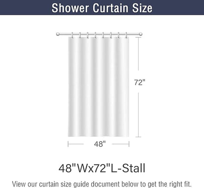 Teal Shower Curtain, Watercolor Eucalyptus Leaves Botanical Plants with Floral Bathroom Curtain Home Bathtub Decor Waterproof Fabric Machine Washable with 8 PCS Hooks,48" Wx72 L