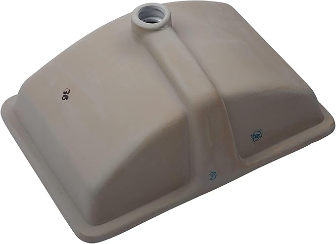 Undermount Bathroom Sink Rectangle 21x14 Inch White Rectangular Porcelain Ceramic Vessel Sink with Overflow, Under Counter Lavatory Vanity