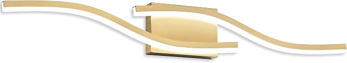 PRESDE 32 Inch LED Bathroom Vanity Light Bar, Modern Brushed Gold Wall Lighting Fixture Over Mirror Dimmable