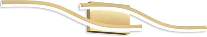 PRESDE 32 Inch LED Bathroom Vanity Light Bar, Modern Brushed Gold Wall Lighting Fixture Over Mirror Dimmable
