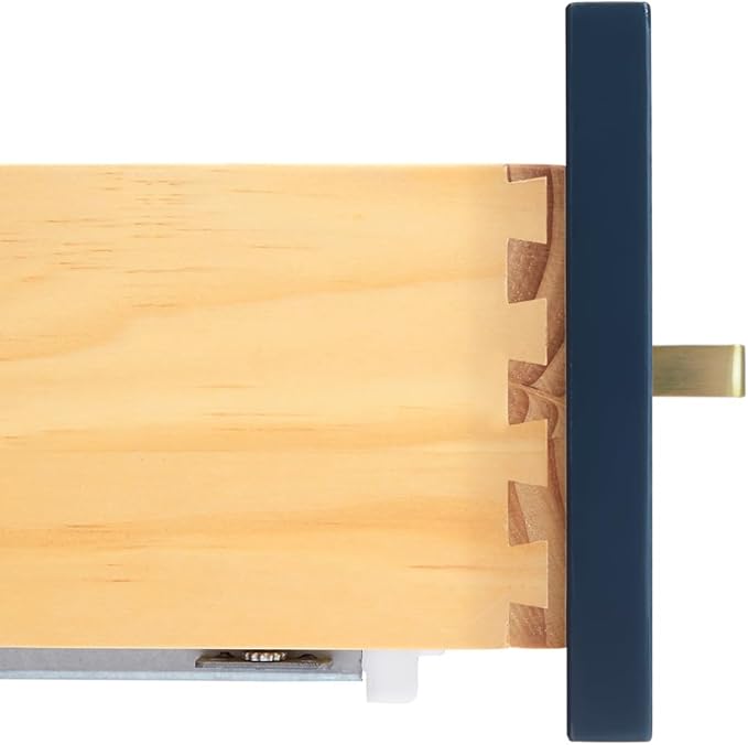 ARIEL Cambridge 60-inch Bathroom Vanity with Sink,Solid Wood, 1.5-inch Italian Carrara Marble Countertop, Single Rectangular Porcelain Sink, 2 Soft Closing Doors, 9 Dovetail Drawers, Midnight Blue