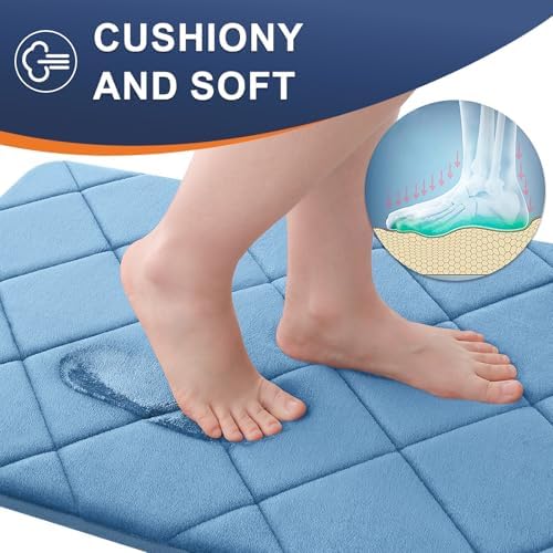 OLANLY Memory Foam Bath Mat 59x20, Ultra Soft and Absorbent Bathroom Rugs