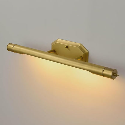 Vintage Brass Picture Light Hardwired - 27.5 In Gold Art Deco Antique Lights Over Mirror Portrait Pictures Frame - Wall Sconce Lighting Fixture for Museum Bathroom Vanity Gallery Artwork Library Above