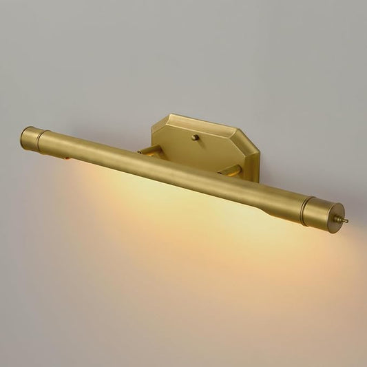 Vintage Brass Picture Light Hardwired - 27.5 In Gold Art Deco Antique Lights Over Mirror Portrait Pictures Frame - Wall Sconce Lighting Fixture for Museum Bathroom Vanity Gallery Artwork Library Above