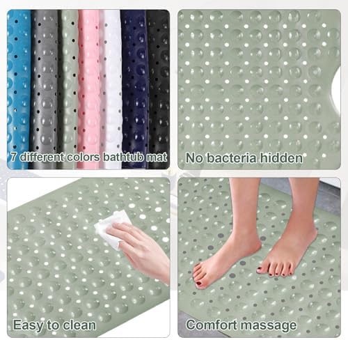 XLHOMO 26PC Bathroom Accessories Set - Gorgeous Sage Green Bathroom Set, Bathroom Accessory Set, Shower Curtain Set with Bathtub Mats for Shower Tub, Trash Can & Soap Dispenser