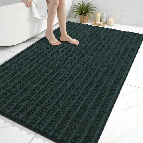 Arotive Bathroom Rugs Mat 59x35, Soft Absorbent Chenille Shaggy Bath Mat