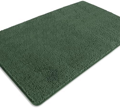 Bathroom Rugs 36 x 60 Inch – Extra Large Bath Mat | Absorbent and Washable Thick Chenille Bath Rugs Non-Slip Runner Rug for Bathroom, Shower, Tub(Hunter Green)
