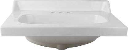Ceramic Bathroom Sink Top with Raised Back - Fits Standard 24” Vanity | Elegant and Durable Bathroom Sinks for Modern Homes - Upgrade Your Space - Perfect for Any Bathroom Design